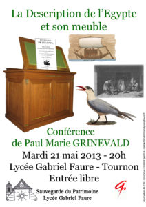 Conférence « La Description de l’Égypte et son meuble » par Paul Marie Grinevald