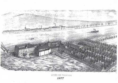 Plan du lycée en 1877